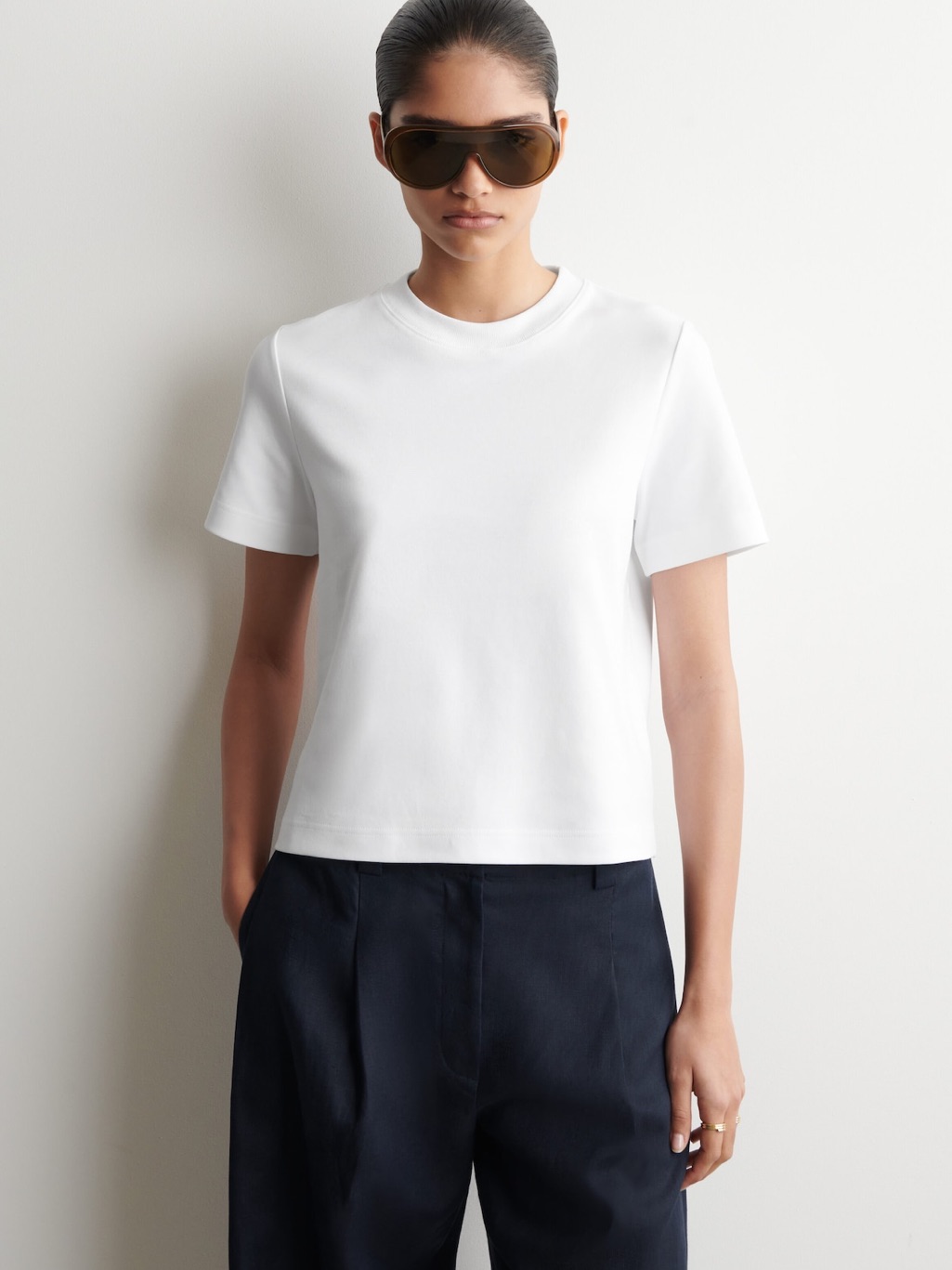 Cos Clean Cut White Short Sleeve Tee